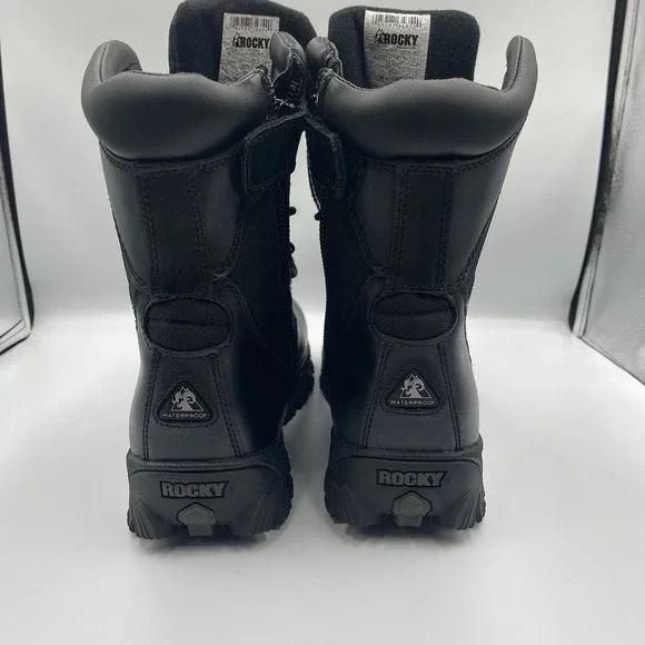 ROCKY ALPHA FORCE ZIPPER WATERPROOF PUBLIC SERVICE‎ BOOTS BLACK NEW - Picture 8 of 14